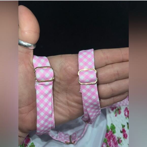 NEW BETSEY JOHNSON LOVE ALWAYS PRINT WHITE PINK ROSES ONE PEICE SWIMSUIT SZ M - Picture 9 of 13